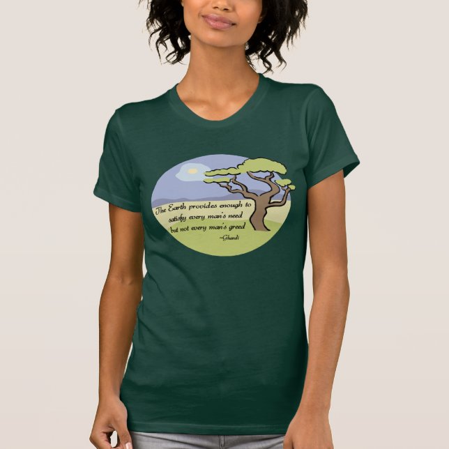 Gandhi Erdzitat-T - Shirt (Vorderseite)