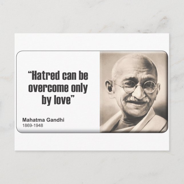 Gandhi: Hatred Postkarte (Vorderseite)