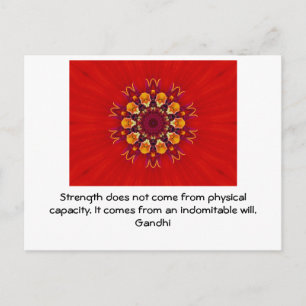 Gandhi Inspirational Motivierend Quotation Postkarte