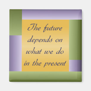 Gandhi inspirierend Zitat Magnet