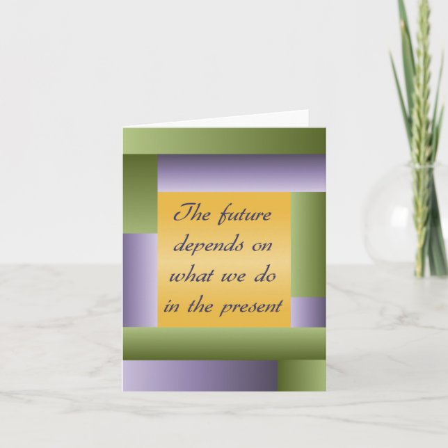Gandhi inspirierend Zitat Notecard - addieren Sie Karte (Vorderseite)