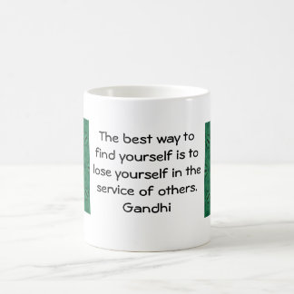 Gandhi-inspirierendes Zitat zur Selbsthilfe Kaffeetasse