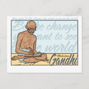 Gandhi ist der Änderungsvorschlag Postkarte