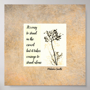 Gandhi motivierend Zitatposter zur Naturkunst Poster