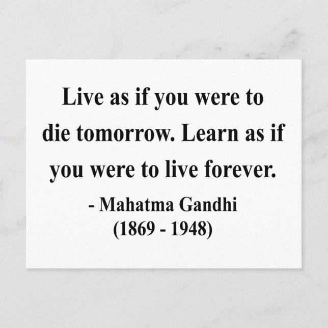 Gandhi Quote 4a Postkarte (Vorderseite)