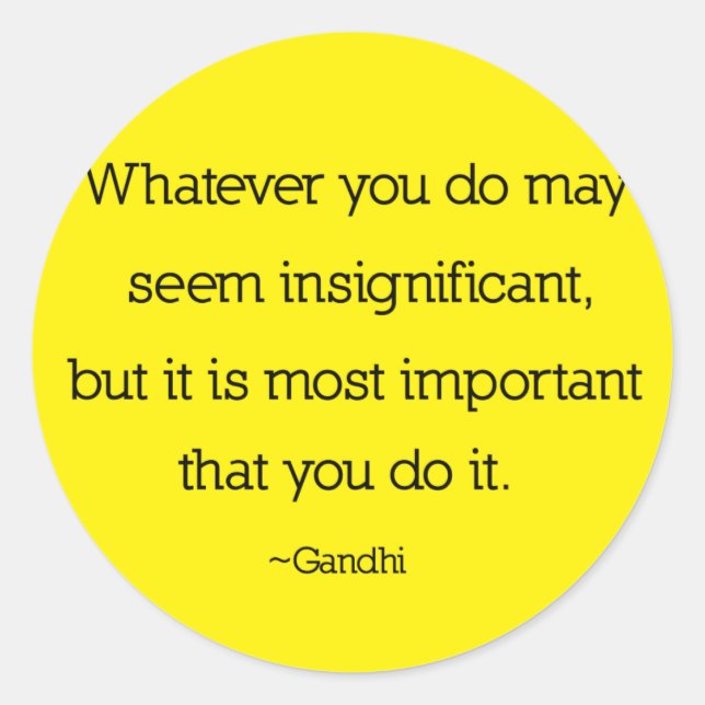 Gandhi Quote Stickers (Vorderseite)