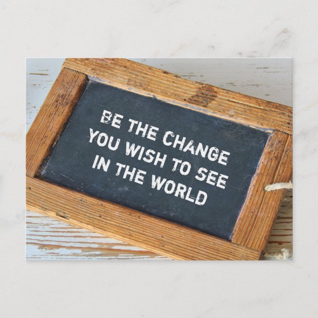 Gandhi - Sein der Wandel Postkarte (Vorderseite)