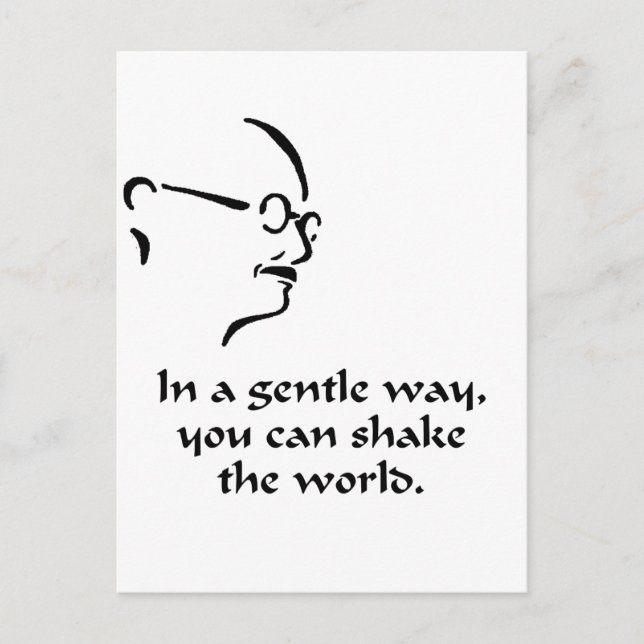 Gandhi Shake the World Postkarte (Vorderseite)