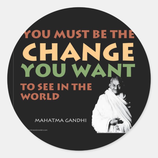 Gandhi Stickers (Vorderseite)