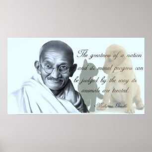 Gandhi-Tier-Zitat Poster