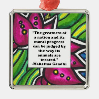 Gandhi Tierzitat Ornament Aus Metall