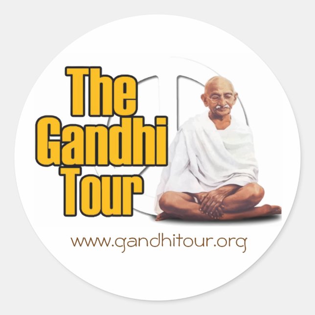 Gandhi Tour Sticker (Vorderseite)
