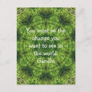 Gandhi Wisdom Quotage Sprichwort Postkarte