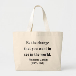 Gandhi Zitat 1a Jumbo Stoffbeutel