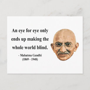 Gandhi Zitat 3b Postkarte
