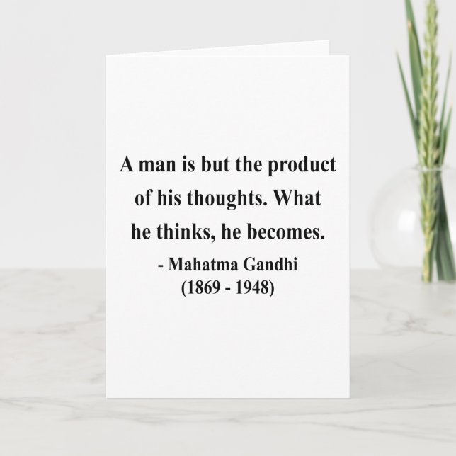 Gandhi Zitat 8a Karte (Vorderseite)