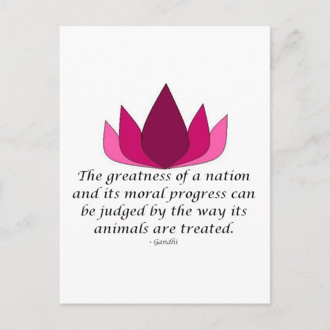 Gandhi Zitat Postkarte (Vorderseite)