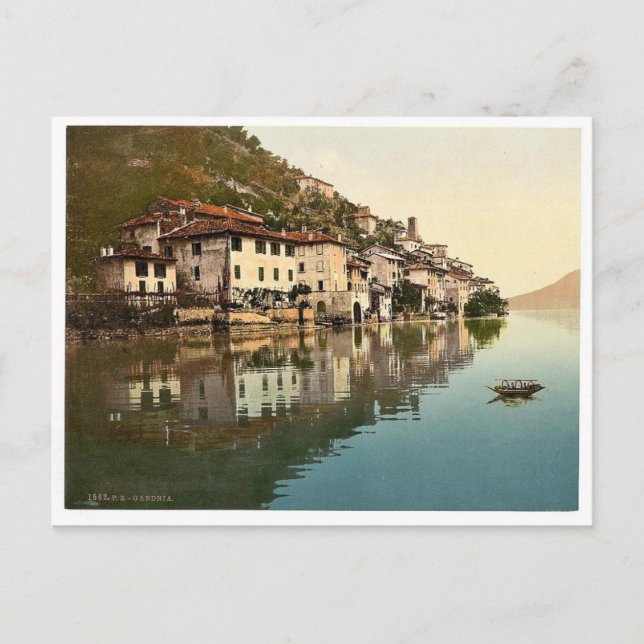 Gandria, allgemeine Sicht, Tessin, Schweiz Vintag Postkarte (Vorderseite)
