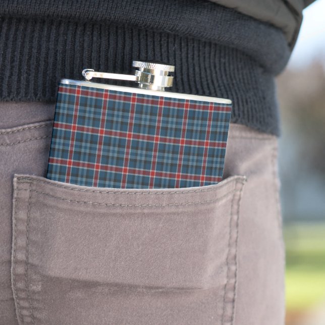 Gandy von Myrton Clan Tartan Kariertes Muster Flachmann (Beispiel)