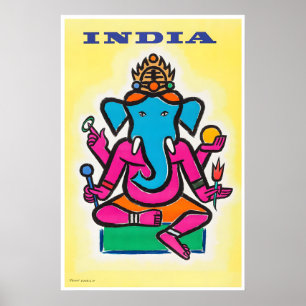 Ganesh Art Hindu Druck Indien ReiseplakatA Poster