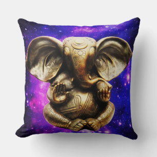 Ganesh auf einem Himmelshintergrund-Kissen Kissen