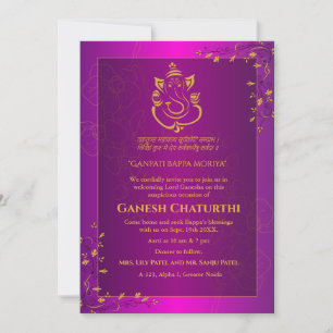 Ganesh Chaturthi Puja Einladung