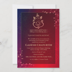Ganesh Chaturthi Puja Einladung