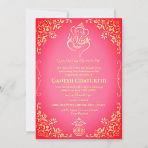 Ganesh Chaturthi Puja Einladung