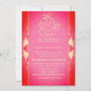 Ganesh Chaturthi Puja Einladung
