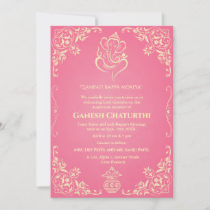 Ganesh Chaturthi Puja Einladung