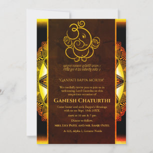 Ganesh Chaturthi Puja Einladung