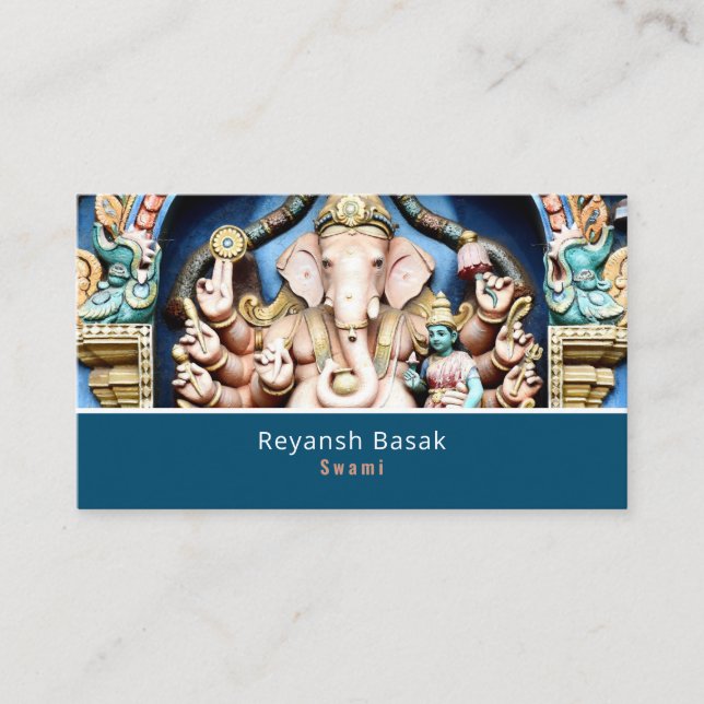 Ganesh, der hinduistische Gott, Hinduismus, religi Visitenkarte (Vorderseite)