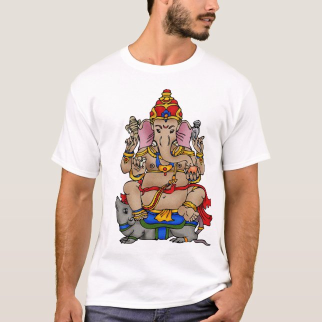 Ganesh Farbe T-Shirt (Vorderseite)