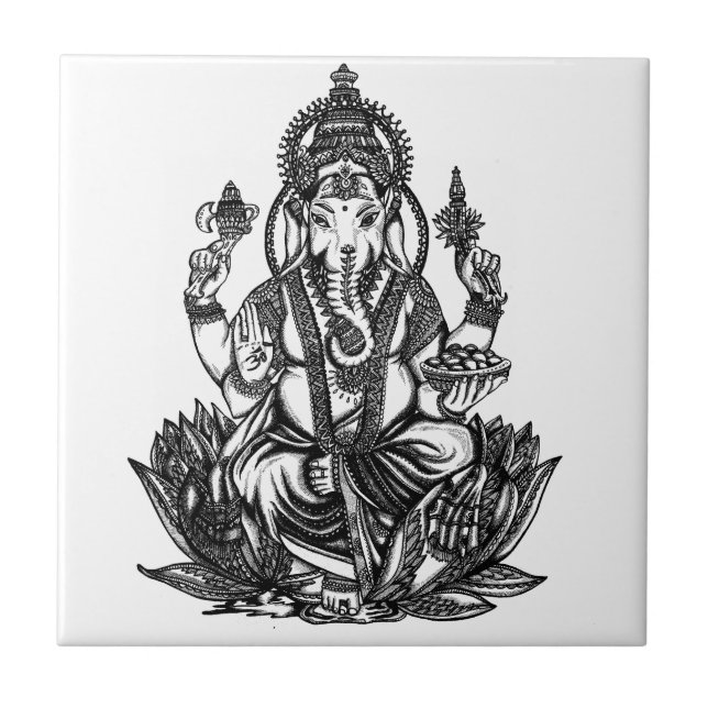 Ganesh Fliese (Vorderseite)