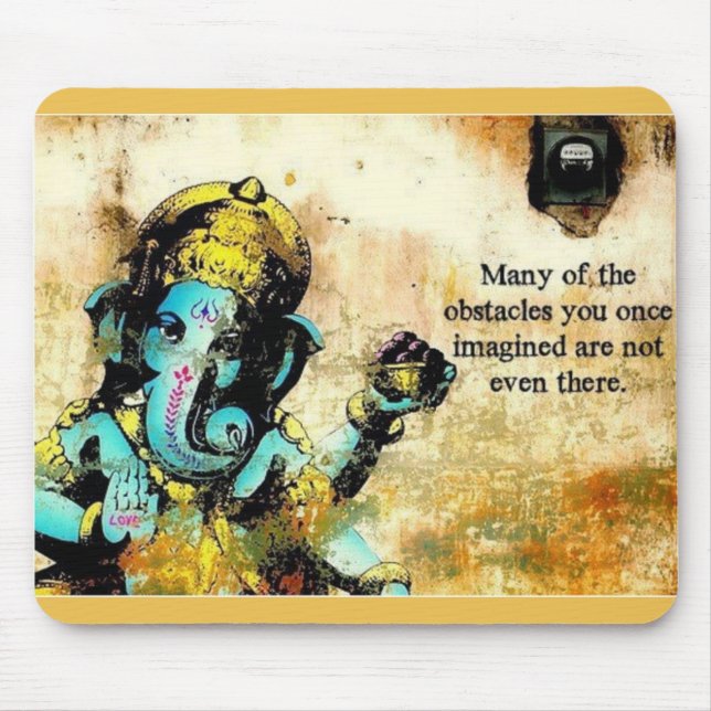 Ganesh Ganesha asiatischer Elefant-Gottheit Mousepad (Vorne)