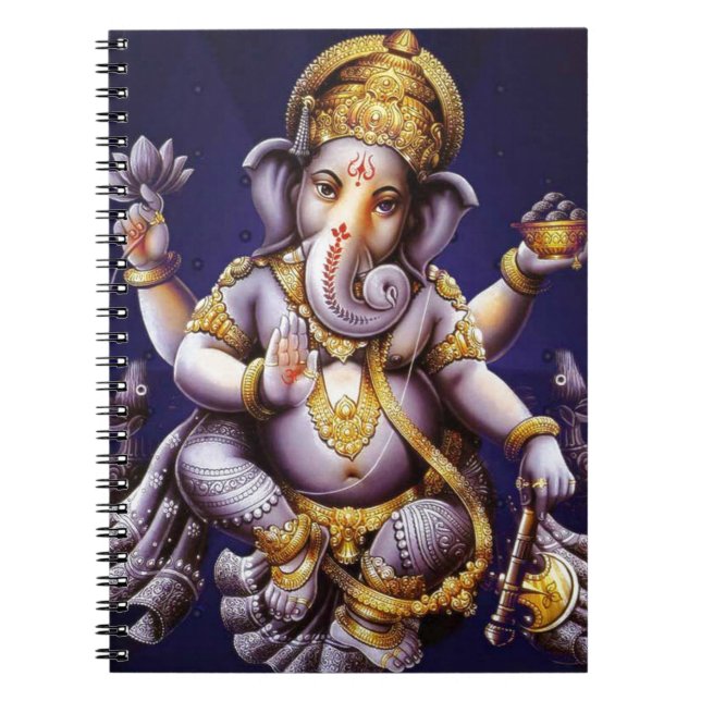 Ganesh Ganesha asiatischer Elefant-Gottheit Notizblock (Vorderseite)