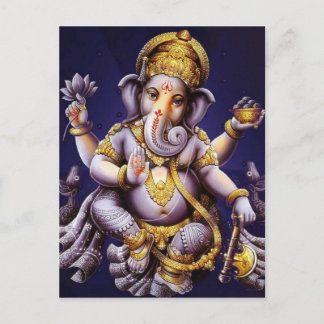 Ganesh Ganesha asiatischer Elefant-Gottheit Postkarte