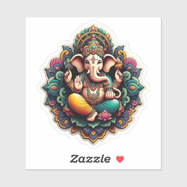 Ganesh / Ganesha / Ganpatio autocollant décalque (Feuille)