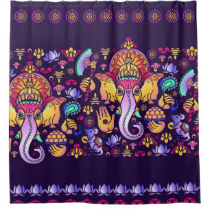 Ganesh Hindu Gott: Feierlich nahtlos Duschvorhang