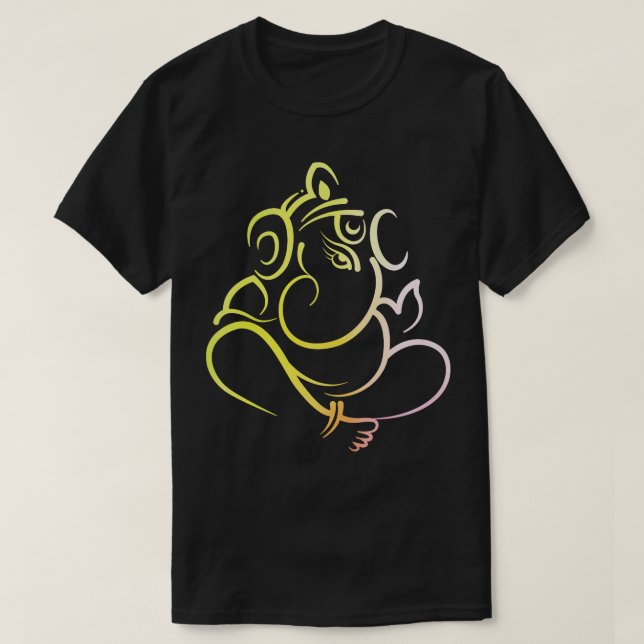 Ganesh Indian Elephant God  T-Shirt (Design vorne)