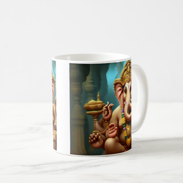 Ganesh nimmt eine Selfie Kaffeetasse (VorderseiteRechts)