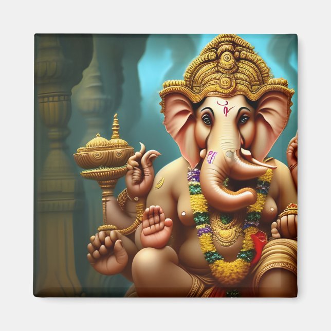 Ganesh nimmt eine Selfie Magnet (Vorne)