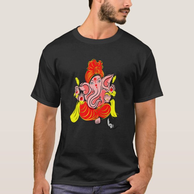 Ganesh Ohm Yoga Third Eye Isha Hindu Linga T-Shirt (Vorderseite)