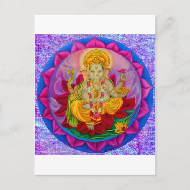 Ganesh Postkarte (Vorderseite)