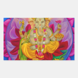 Ganesh Rechteckiger Aufkleber