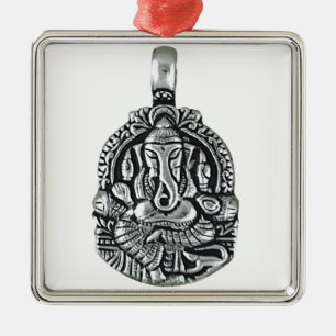GANESH SILBERNER ANHÄNGER ORNAMENT AUS METALL