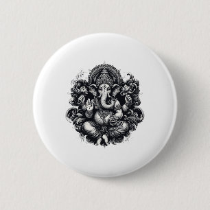 Ganesh-Symbol Yoga Hindu-Elefanten-Gott Ganesha Pu Button