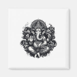 Ganesh-Symbol Yoga Hindu-Elefanten-Gott Ganesha Pu Magnet