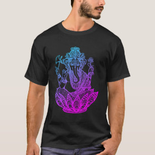Ganesh Symbol Yoga Hindu Männer Frauen Elephant Me T-Shirt