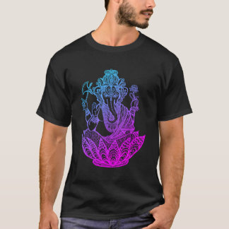 Ganesh Symbol Yoga Hindu Männer Frauen Elephant Me T-Shirt